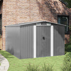 Gartenhaus 257x298x178 cm Metall Grau