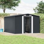 Gerätehaus 257x298x178 cm Metall Anthrazit