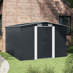 Gerätehaus 257x298x178 cm Metall Anthrazit