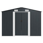 Gerätehaus 257x392x181 cm Metall Anthrazit