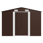 Gerätehaus 257x489x181 cm Metall Braun