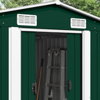 Gerätehaus 257x580x181 cm Metall Grün