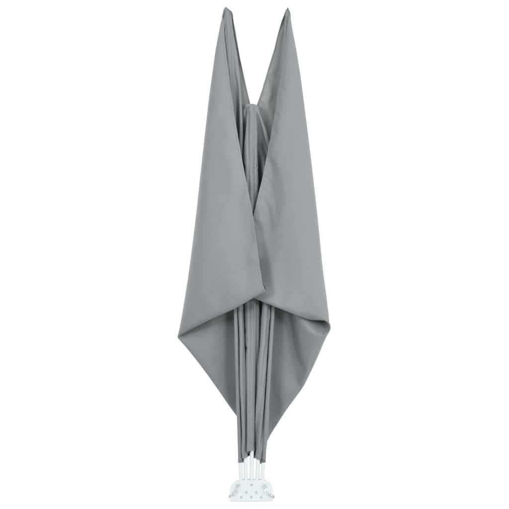 Faltbarer Terrassen-Seitenfächer Grau 240 × 160 cm