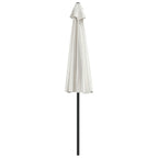 Balkon-Sonnenschirm mit Alu-Mast Sandfarben 270x144 cm Halbrund