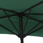 Balkon-Sonnenschirm mit Alu-Mast Grün 300x155 cm Halbrund