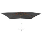 Ampelschirm mit Holz-Mast 400x300 cm