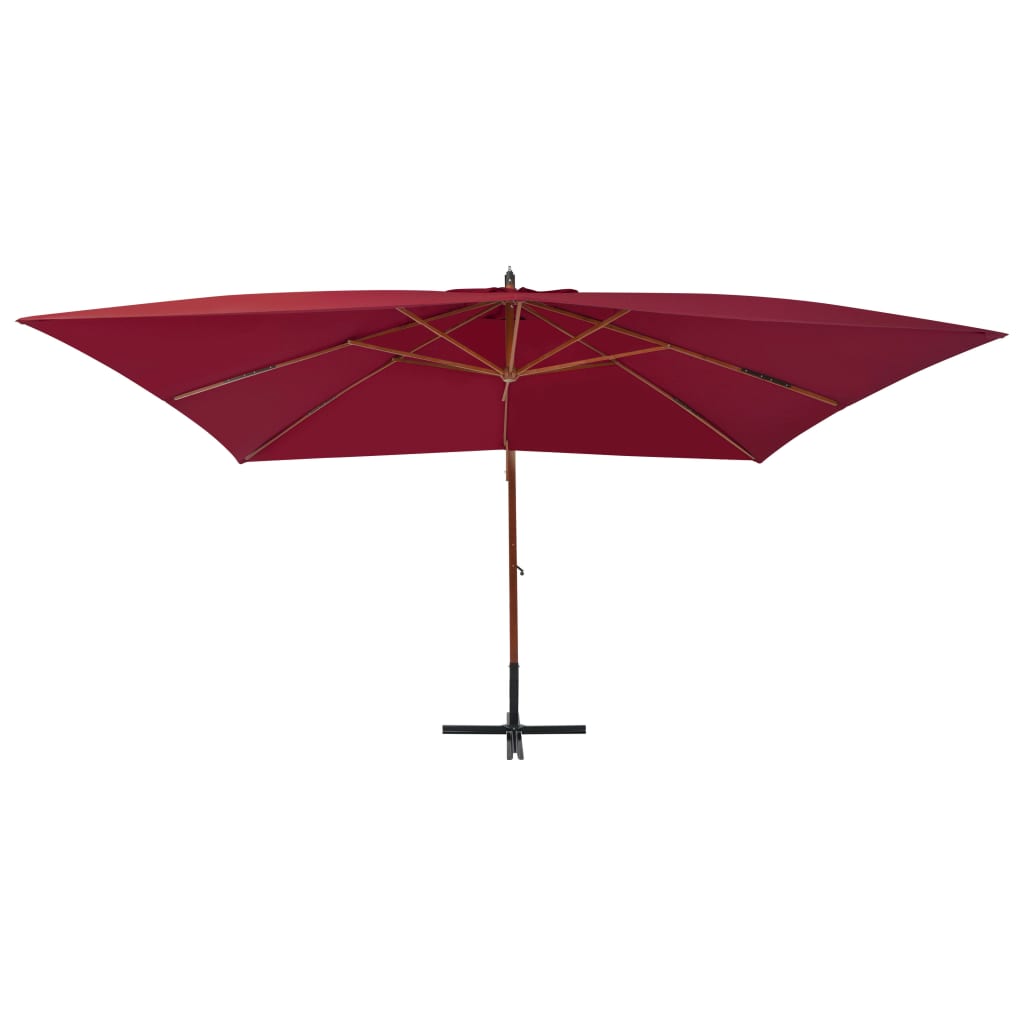 Ampelschirm mit Holz-Mast 400x300 cm