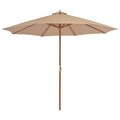 Sonnenschirm mit Holz-Mast 300 cm Taupe