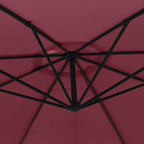 Ampelschirm mit Aluminium-Mast 350 cm Bordeauxrot
