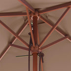 Sonnenschirm mit Holz-Mast 150x200 cm Taupe