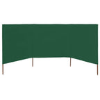 3-teiliges Windschutzgewebe 400 x 120 cm Grün