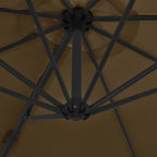 Ampelschirm mit Stahl-Mast 300 cm Taupe