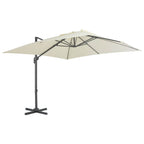 Ampelschirm mit Aluminiummast 300 x 300 cm Sand