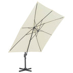 Ampelschirm mit Aluminiummast 300 x 300 cm Sand