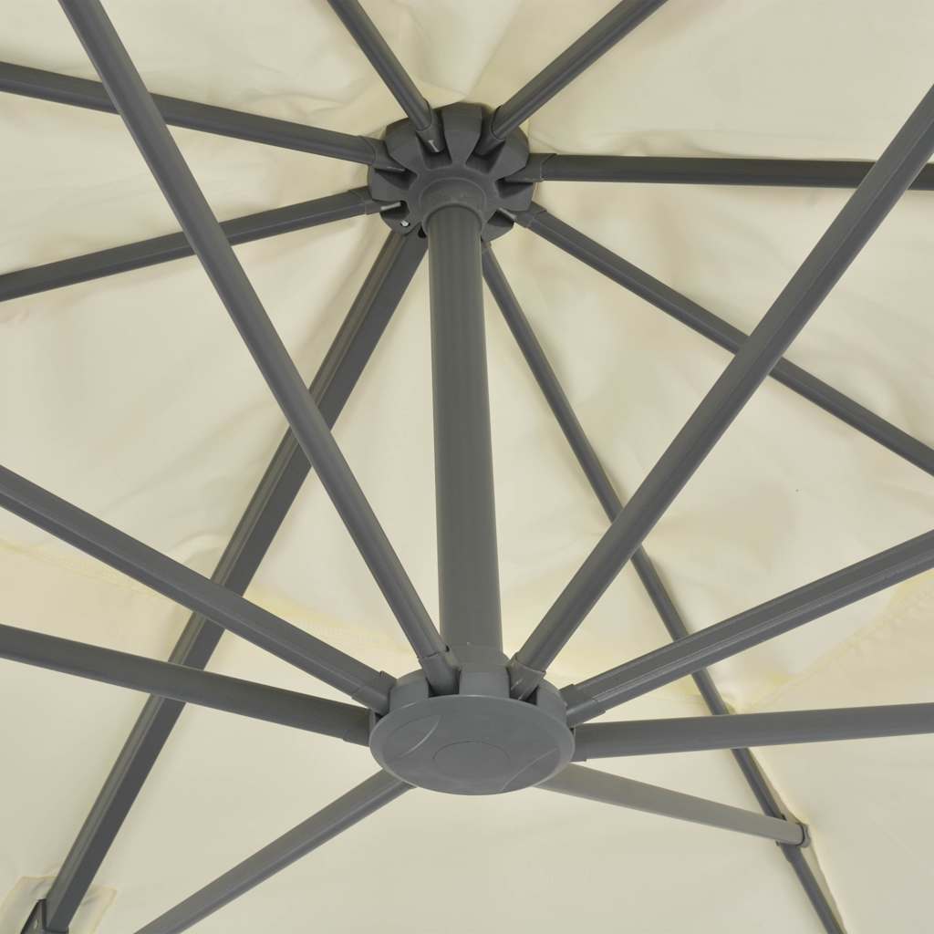 Ampelschirm mit Aluminiummast 400 x 300 cm Sand