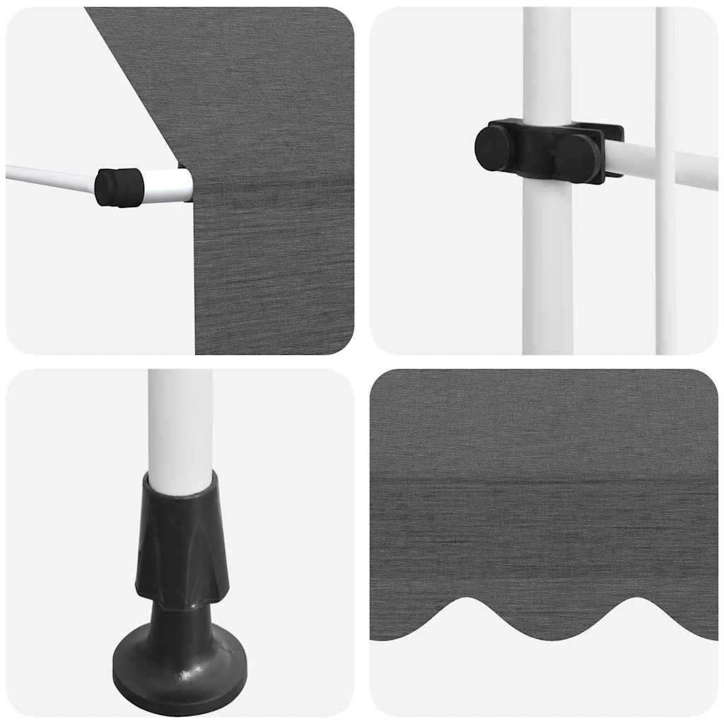 Einziehbare Markise Handbetrieben 350 cm Anthrazit