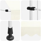 Einziehbare Markise Handbetrieben 150 cm Cremeweiß