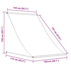 Einziehbare Markise 150×150 cm Blau und Weiß