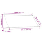 Einziehbare Markise 350×150 cm Creme