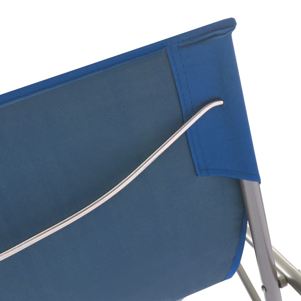 Klappbare Strandstühle 2 Stk. Stahl und Oxford-Gewebe Blau