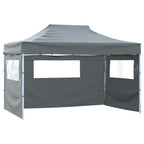 Faltzelt Pop-Up mit 4 Seitenwänden 3 x 4,5 m Anthrazit