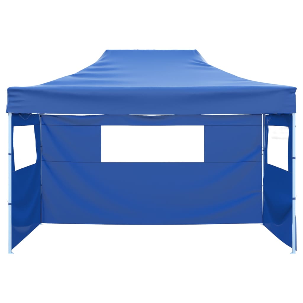 Faltzelt mit 3 Seitenteilen 3x4,5 m Blau