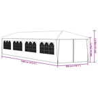 Partyzelt 3x12 m Anthrazit