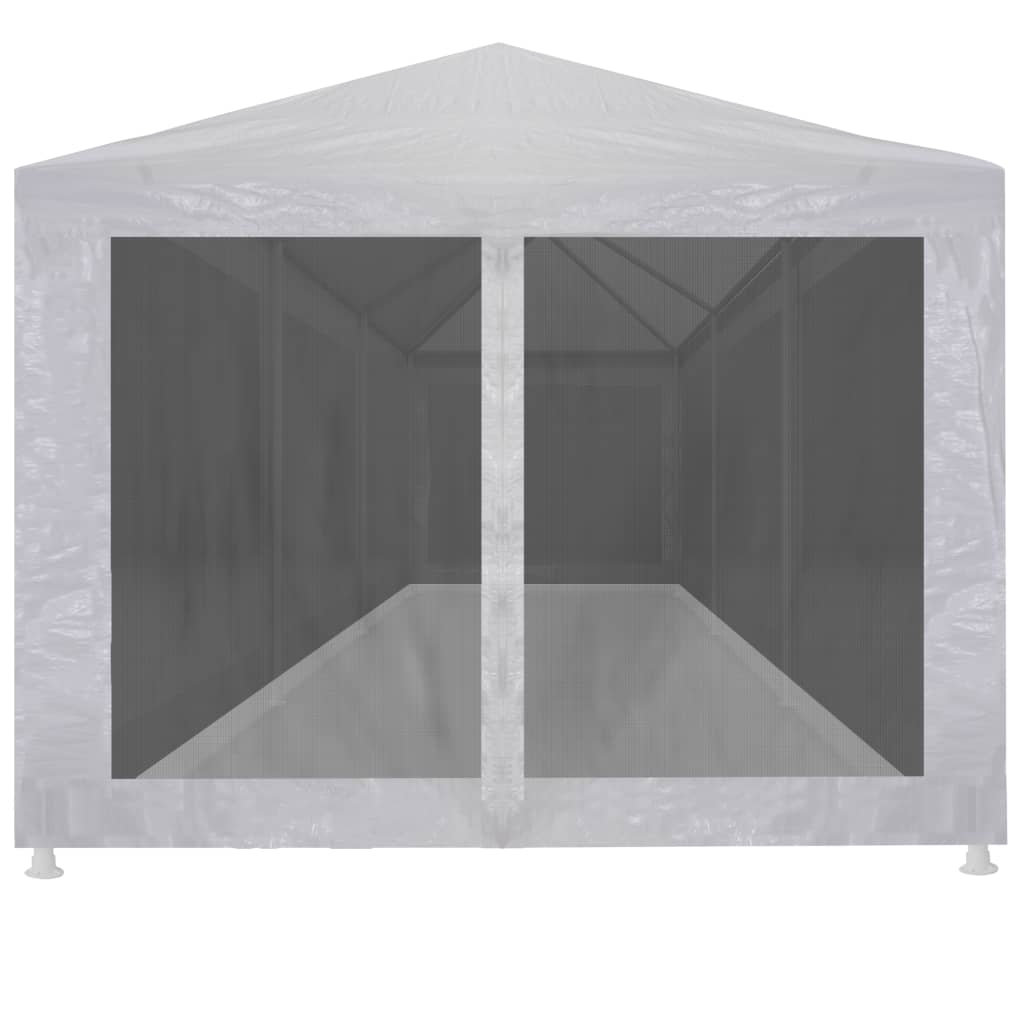 Partyzelt mit 8 Mesh-Seitenwänden 9 x 3 m