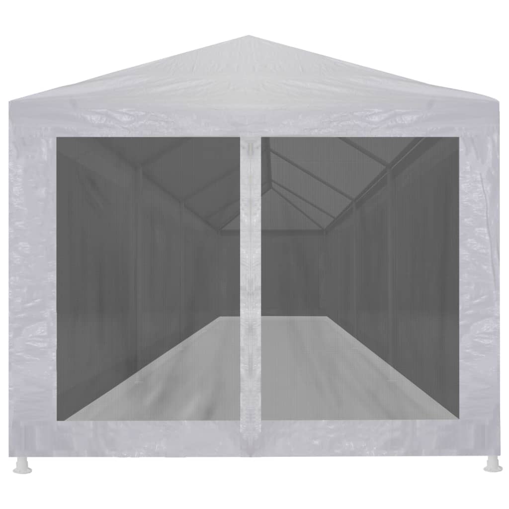 Partyzelt mit 10 Mesh-Seitenwänden 12 x 3 m