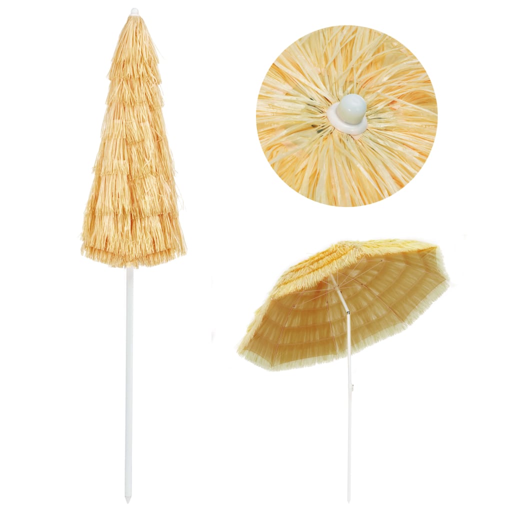 Strandschirm Natur 240 cm Hawaii-Stil