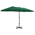 Sonnenschirm mit Aluminium-Mast 460x270 cm Grün