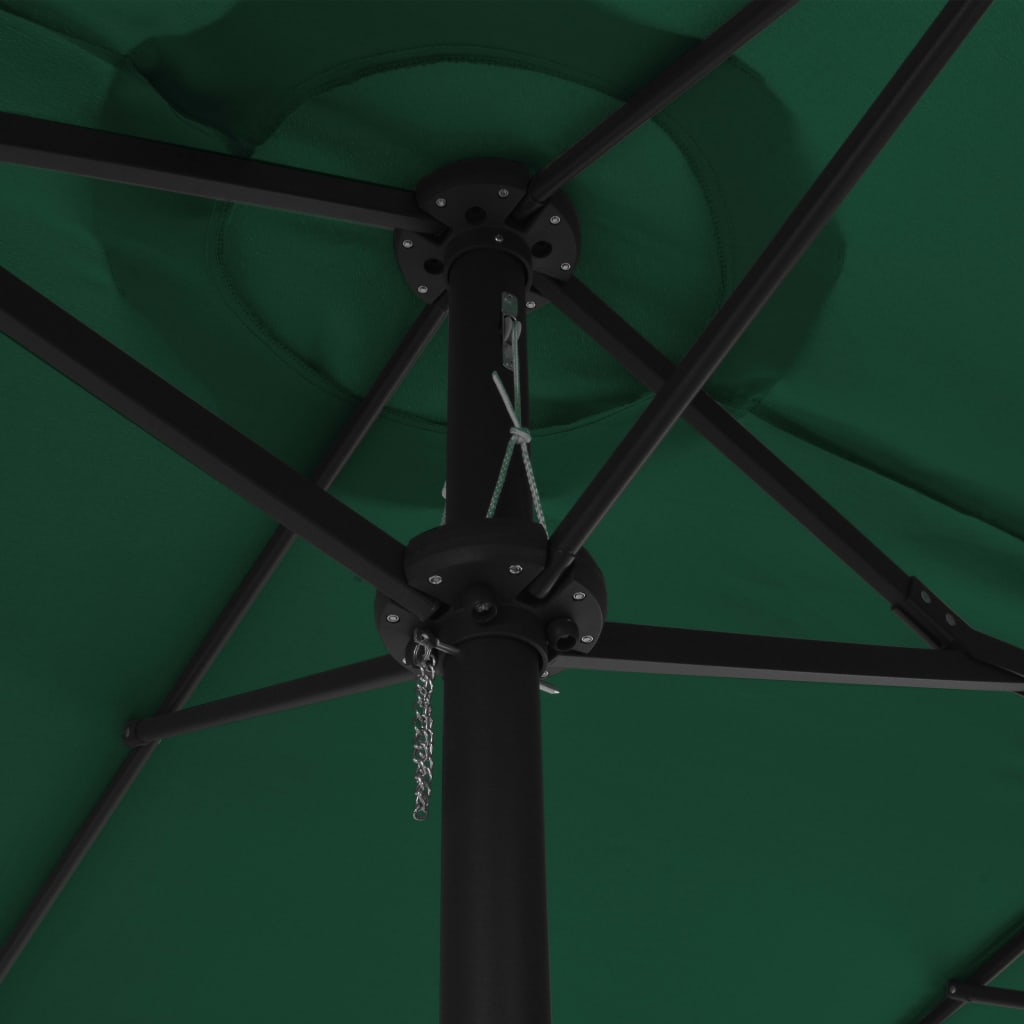 Sonnenschirm mit Aluminium-Mast 460x270 cm Grün