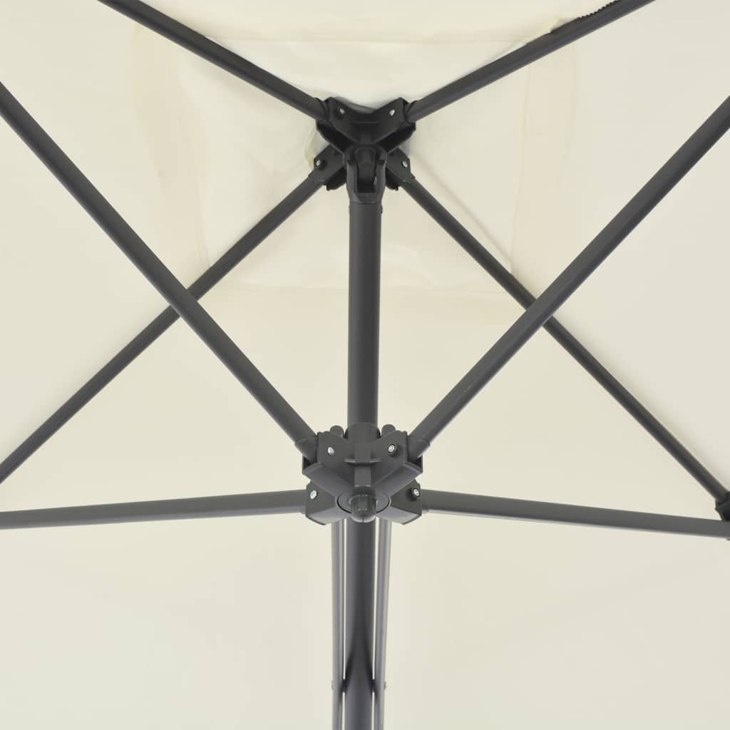 Sonnenschirm mit Stahl-Mast 250x250 cm Sandweiß