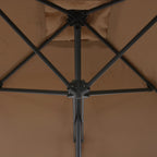 Sonnenschirm mit Stahl-Mast 250x250 cm Taupe