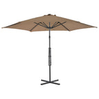 Sonnenschirm mit Stahl-Mast 300 cm Taupe