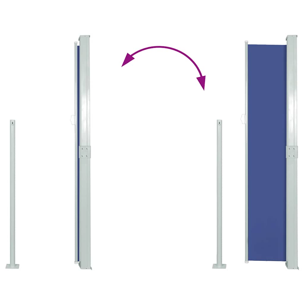 Ausziehbare Seitenmarkise 140x300 cm Blau