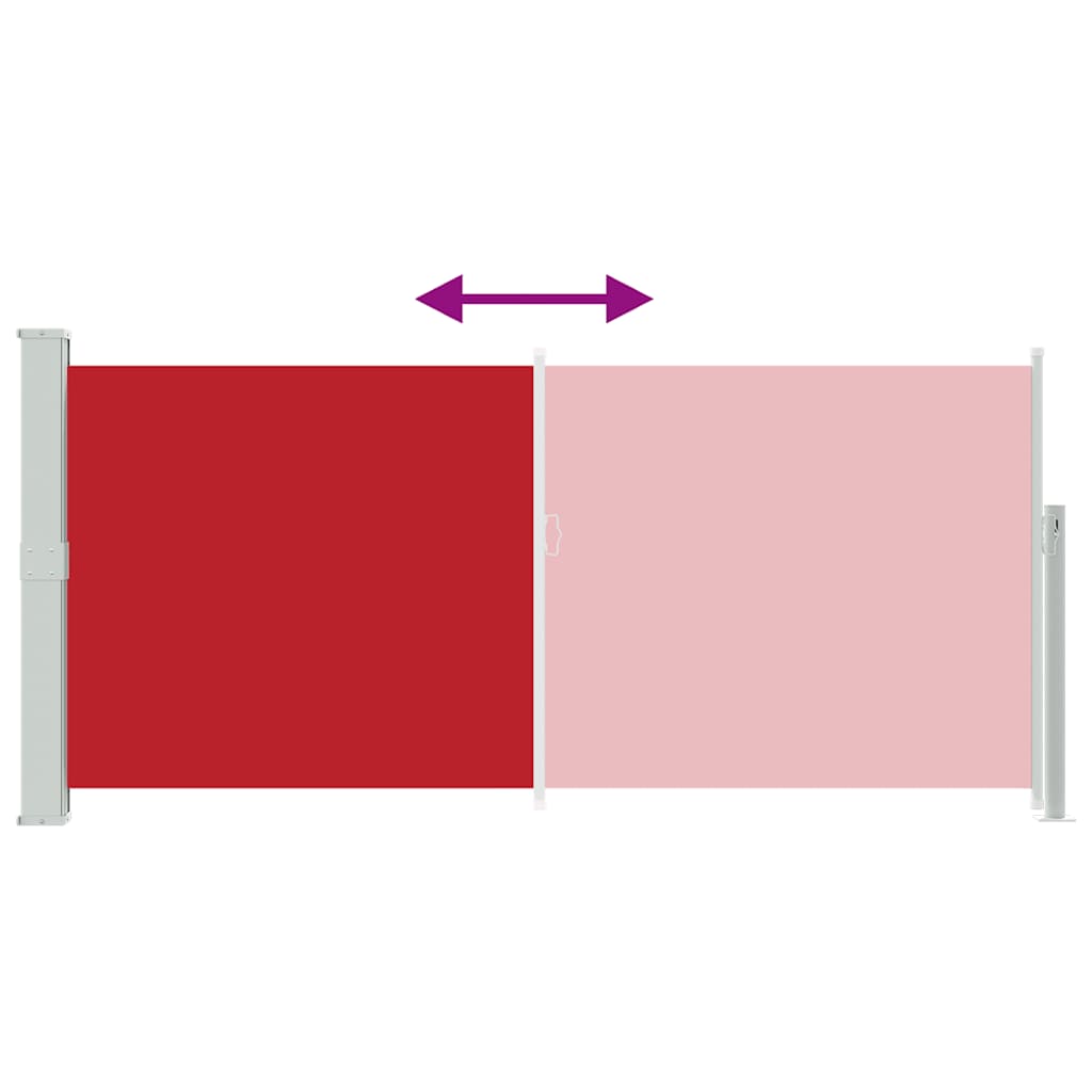 Ausziehbare Seitenmarkise 140x300 cm Rot