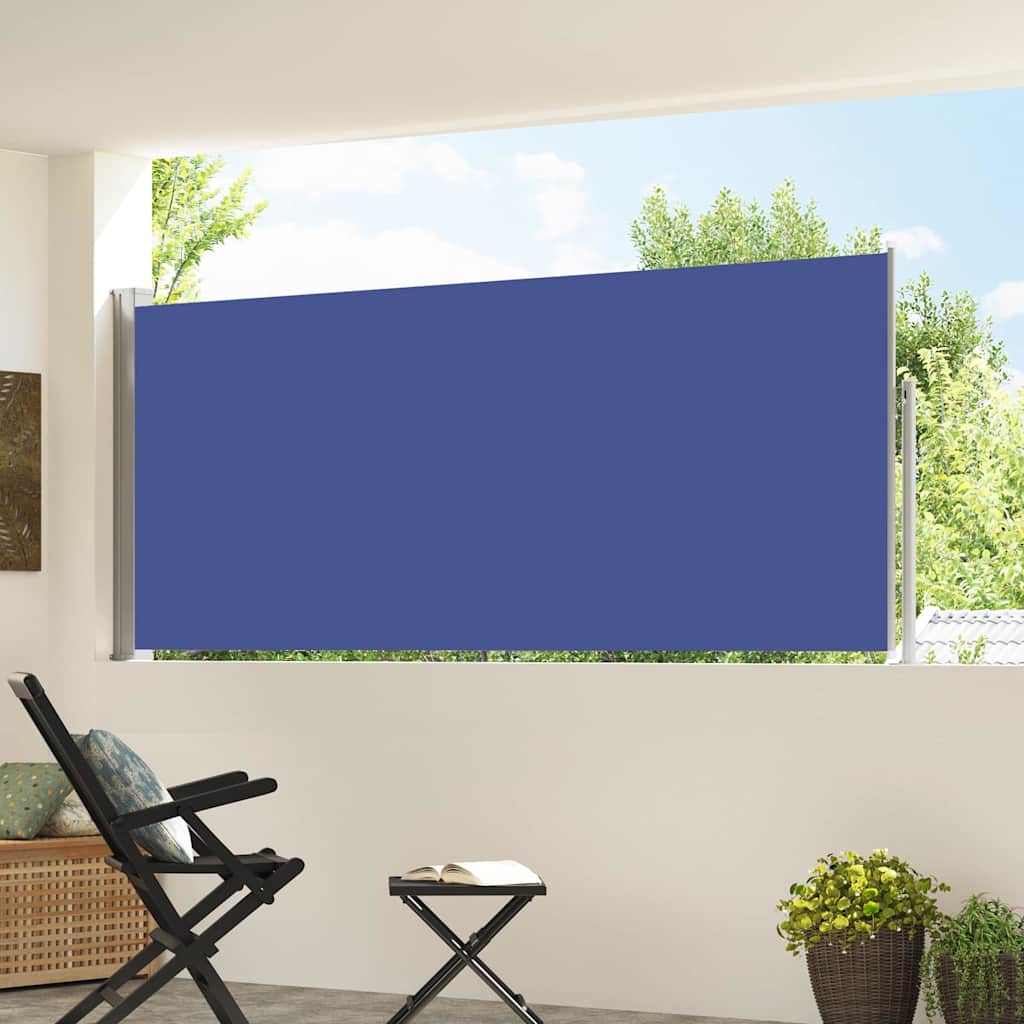 Ausziehbare Seitenmarkise 120x300 cm Blau