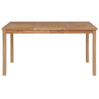 Gartentisch 150x90x77 cm Massivholz Teak