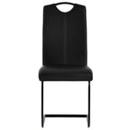 Freischwinger 6 Stk. Schwarz Kunstleder