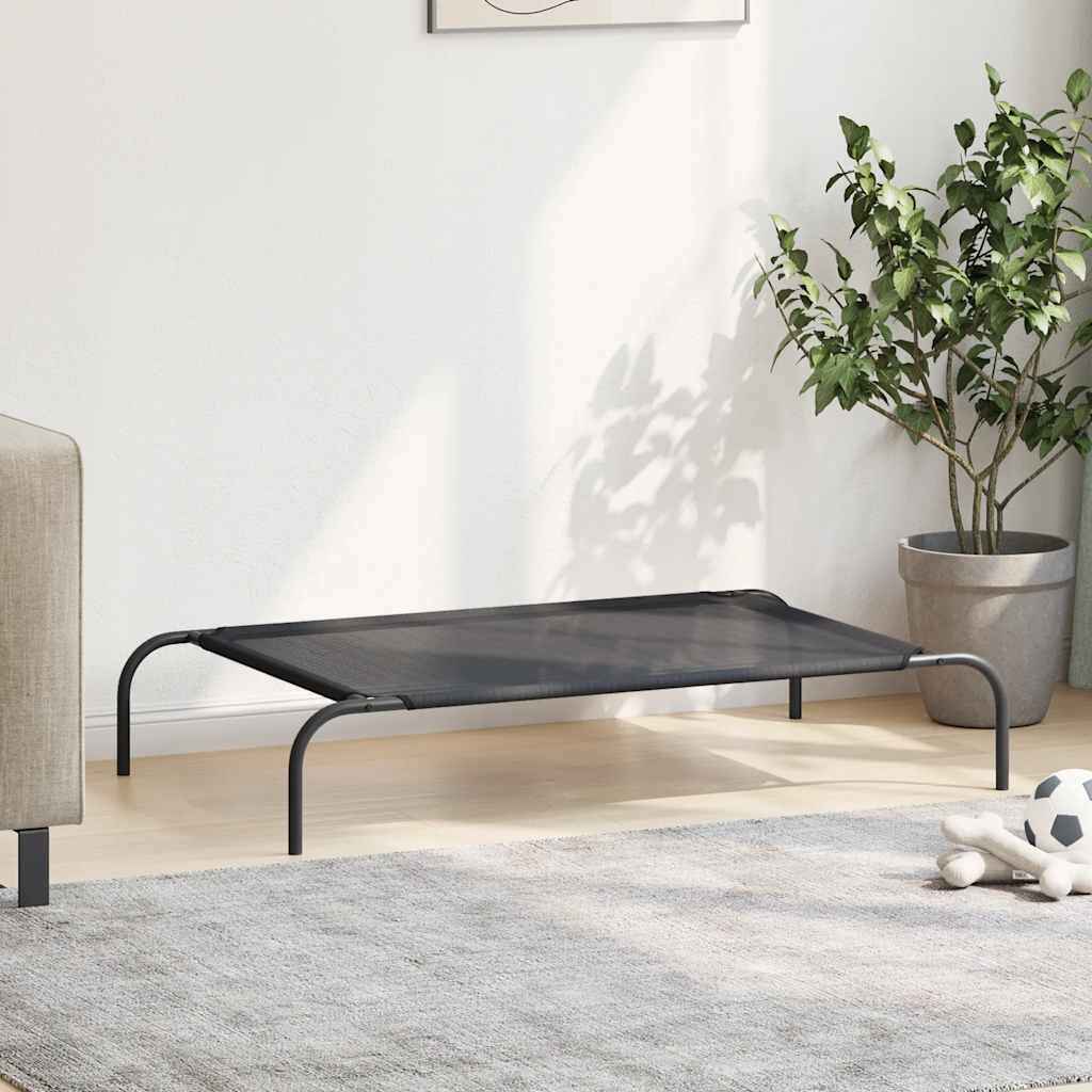 Erhöhtes Hundebett Schwarz L Textilene
