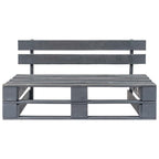 Outdoor-Bank Paletten Holz Grau