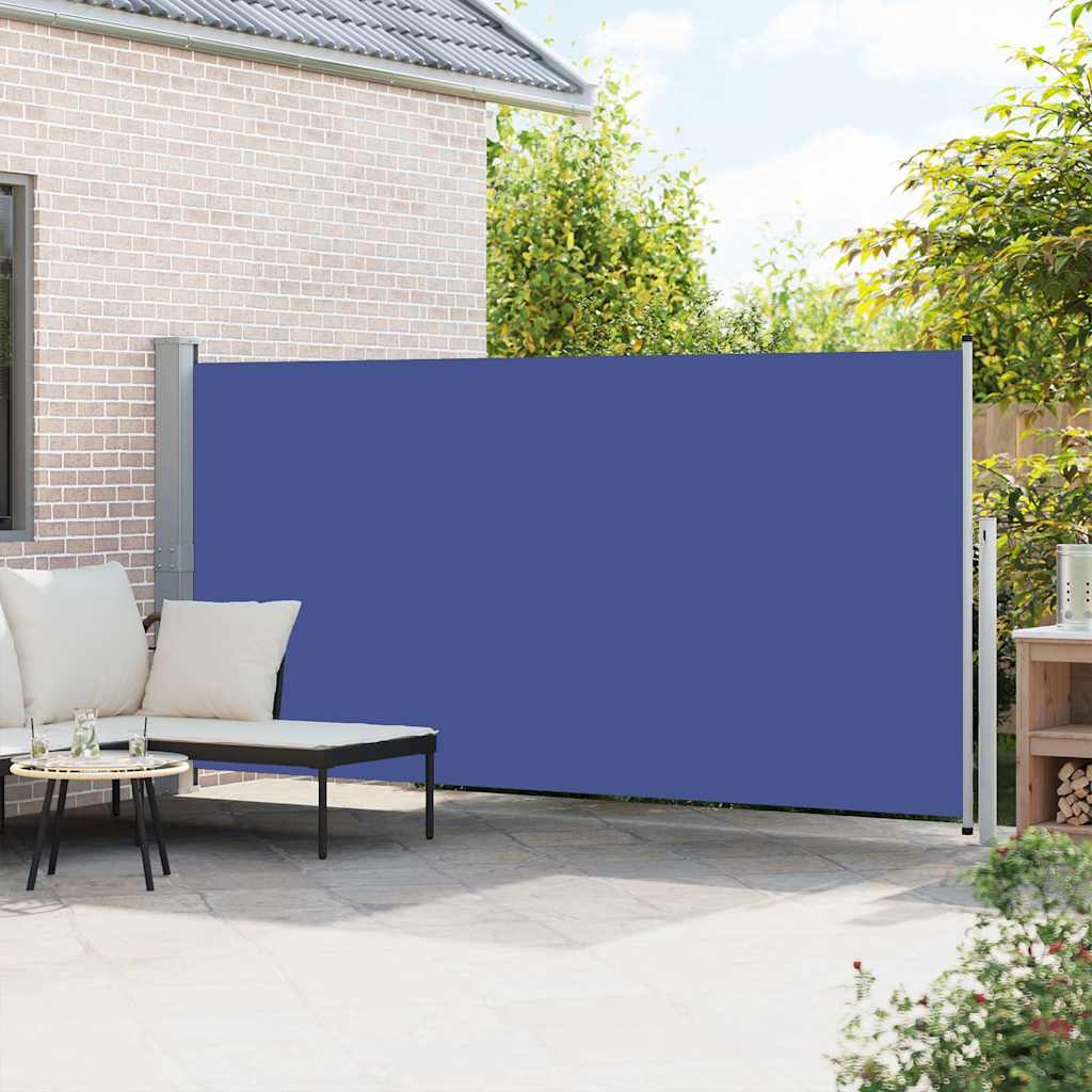 Ausziehbare Seitenmarkise 160x500 cm Blau