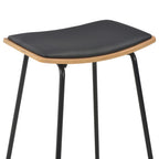 Barhocker 2 Stk. Schwarz Kunstleder