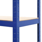 Lagerregale mit 4 Böden 2 Stk. Blau Stahl & Holzwerkstoff