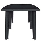 Gartentisch Anthrazit 216x90x72 cm Kunststoff
