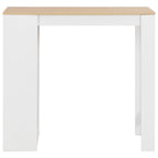 Bartisch mit Regal Weiß 110x50x103 cm