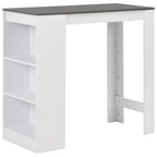 Bartisch mit Regal Weiß 110x50x103 cm