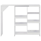 Bartisch mit Beweglichem Regal Weiß 138x39x110 cm