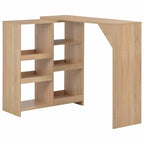 Bartisch mit Beweglichem Regal Eichenbraun 138x39x110 cm